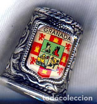 Coleccionismo de dedales: DEDAL-RECUERDO DE GRANADA.- METAL PLATEADO.-