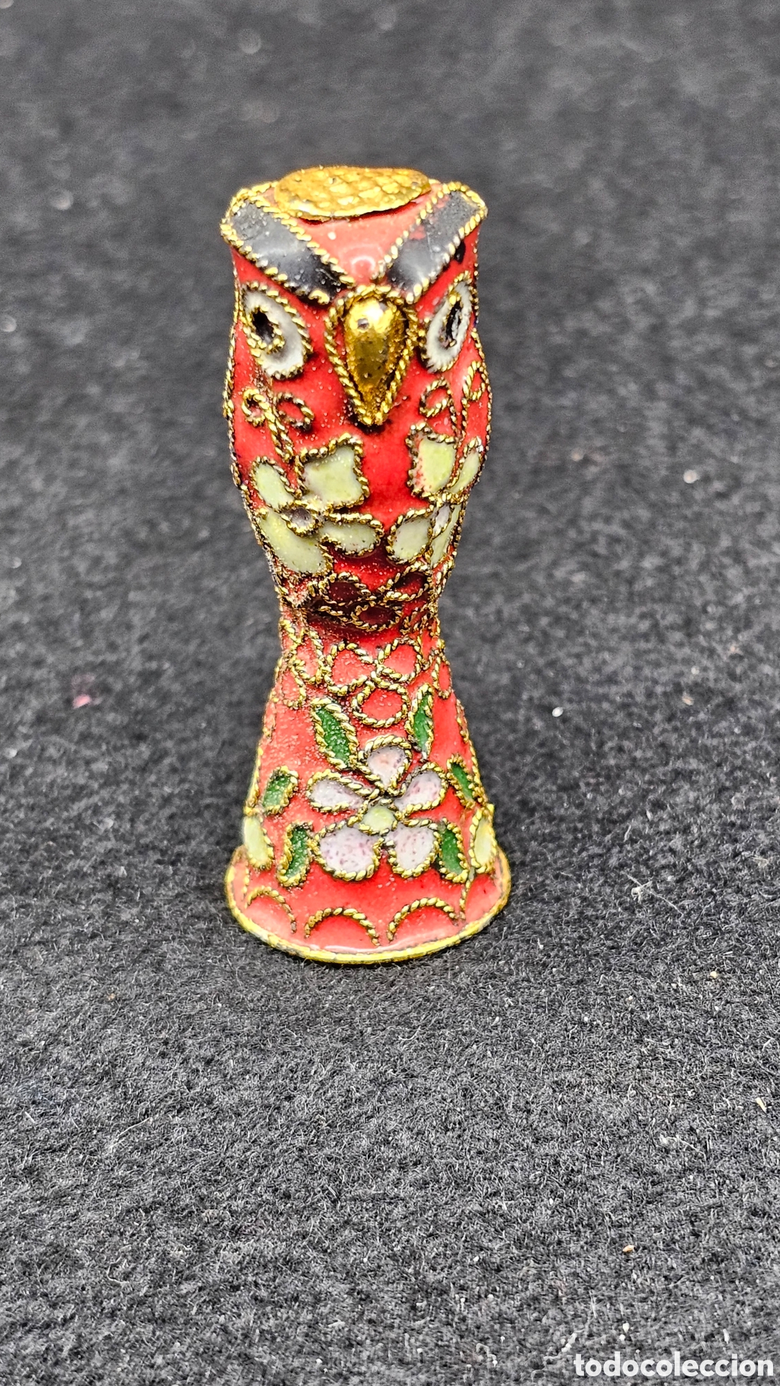 Coleccionismo de dedales: Bonito dedal de cloison&eacute; / cloisonne