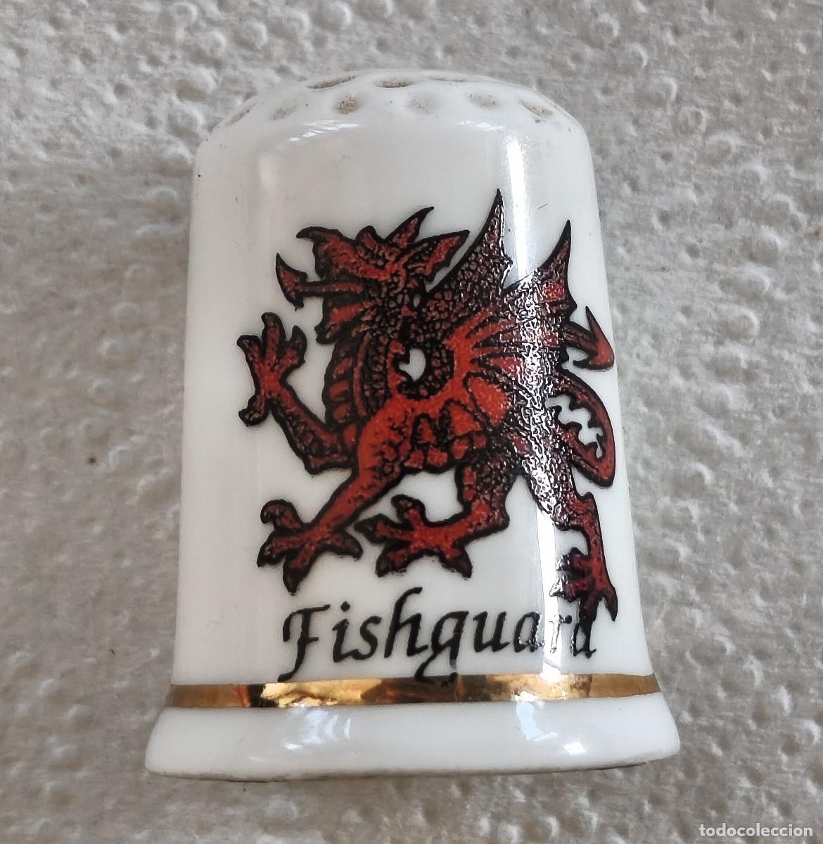 Coleccionismo de dedales: DEDAL FISHGUARA - Bone china y Ddraig Pottery Wales