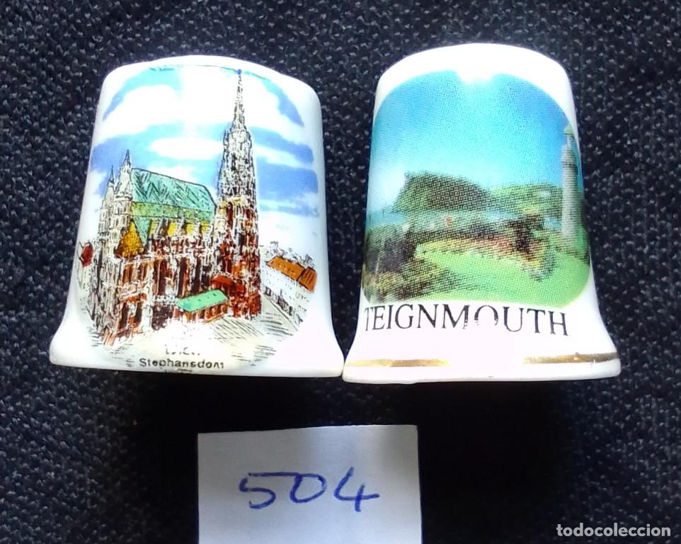 Coleccionismo de dedales: 2 dedales Wien, Austria/Teignmouth, Inglaterra