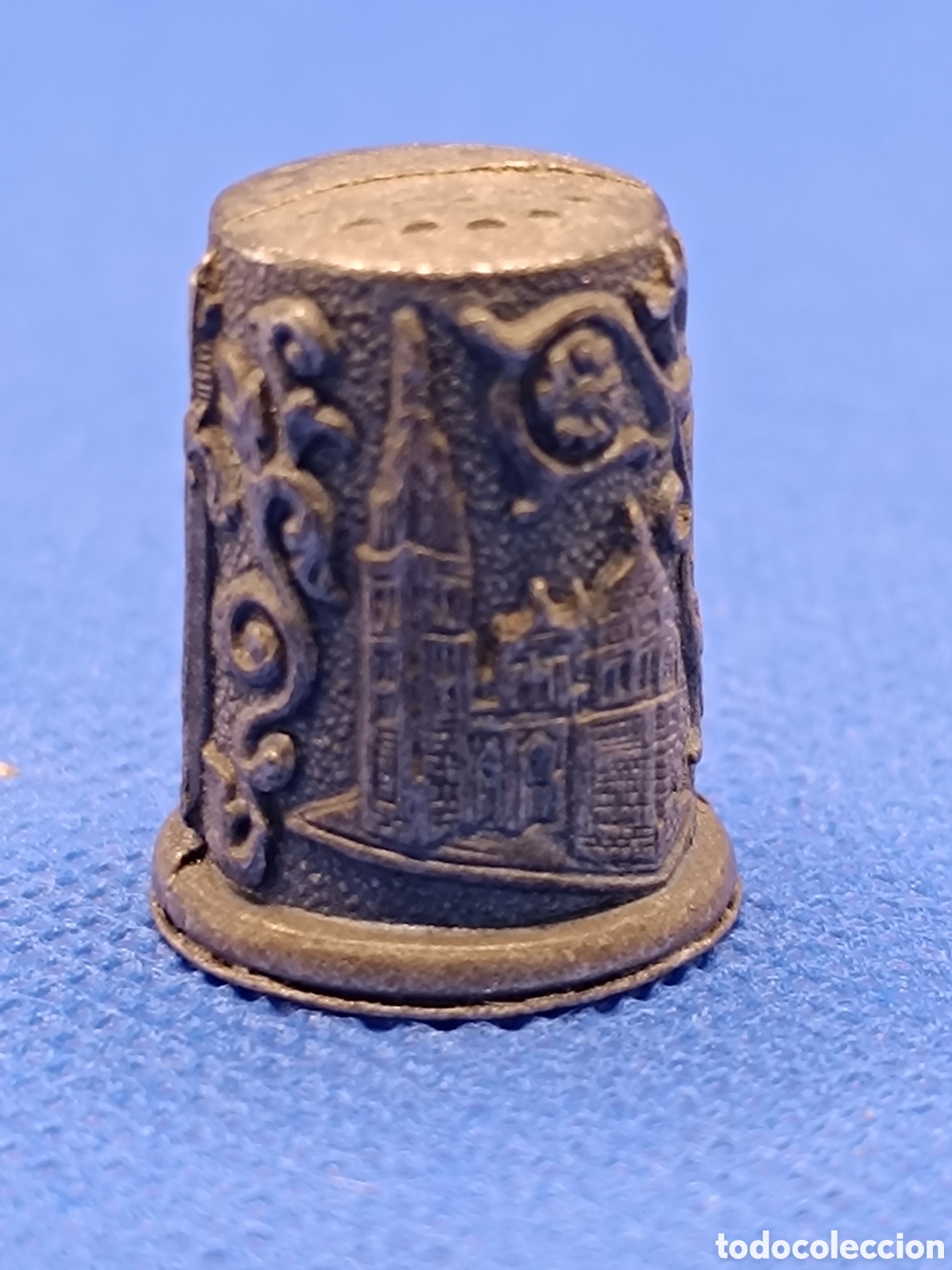 Coleccionismo de dedales: Dedal Antiguo Met&aacute;lico Toledo - Foto 2