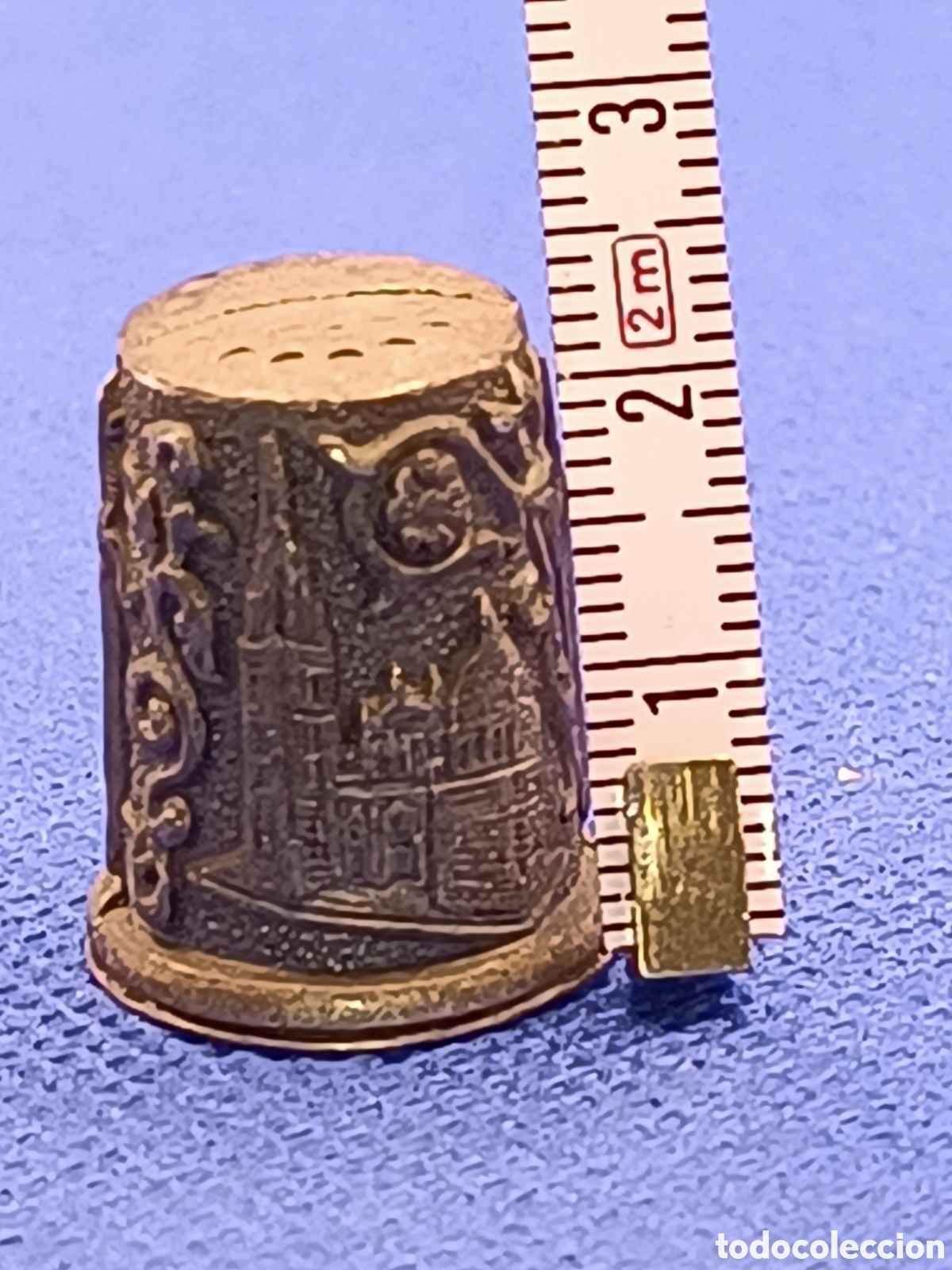 Coleccionismo de dedales: Dedal Antiguo Met&aacute;lico Toledo - Foto 7