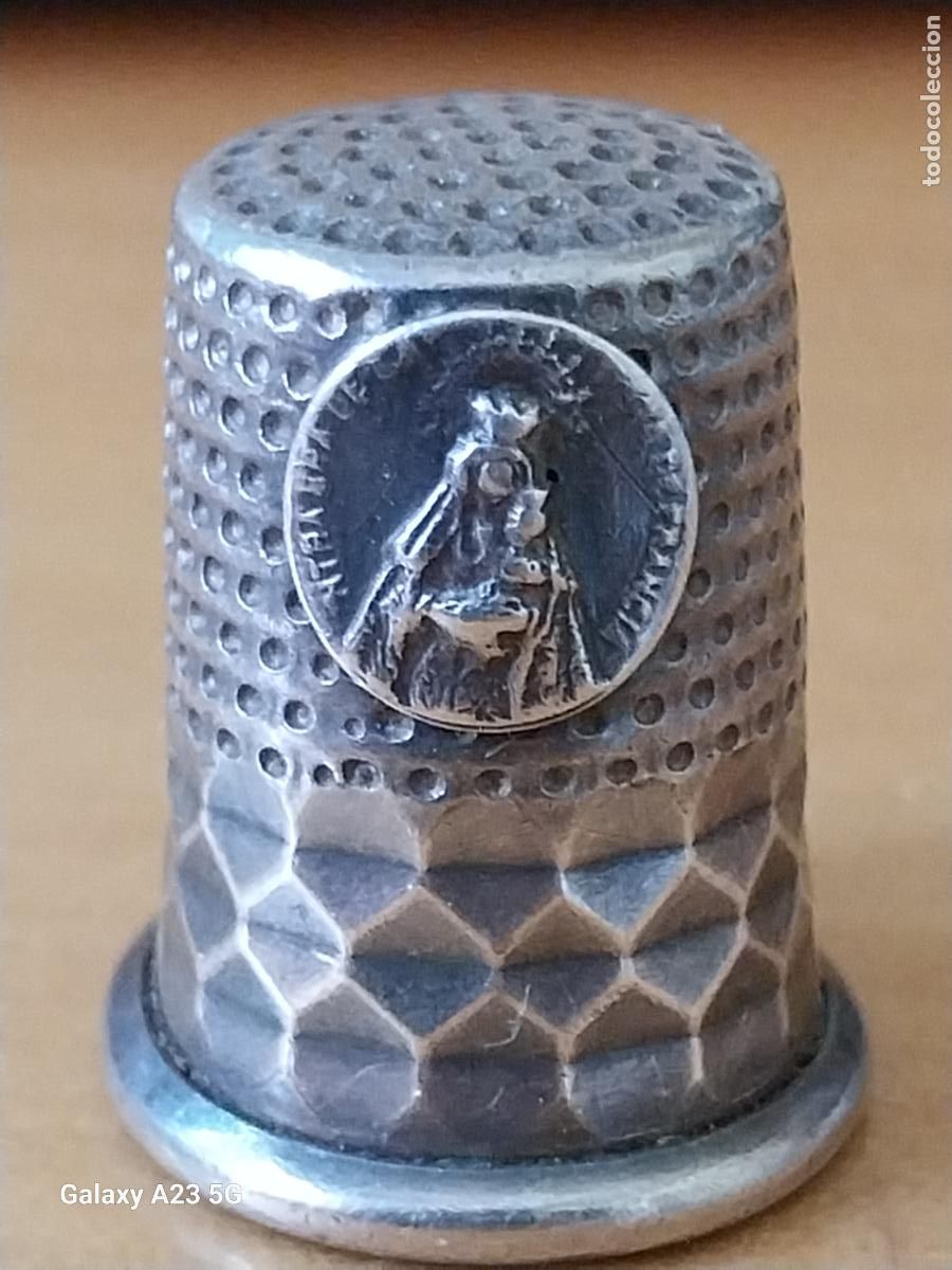 Coleccionismo de dedales: VIRGEN DE LA PE&Ntilde;A DE FRANCIA DEDAL 2.31 CMS ALTO ANTIGUO PRECIOSA P&Aacute;TINA