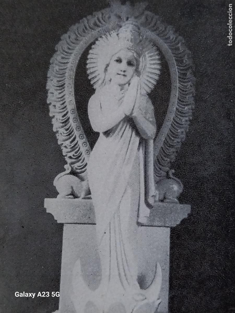 Coleccionismo de dedales: VIRGEN DE LA INDIA SALESIANAS ALCOY SAN JUAN BOSCO ESTAMPA RECORDATORIO ANTIGUO 11.8X7CMS PAPEL