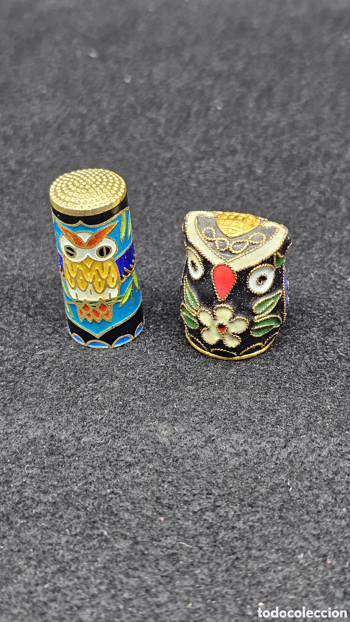 Coleccionismo de dedales: Dedales b&uacute;hos de cloison&eacute; / cloisonne