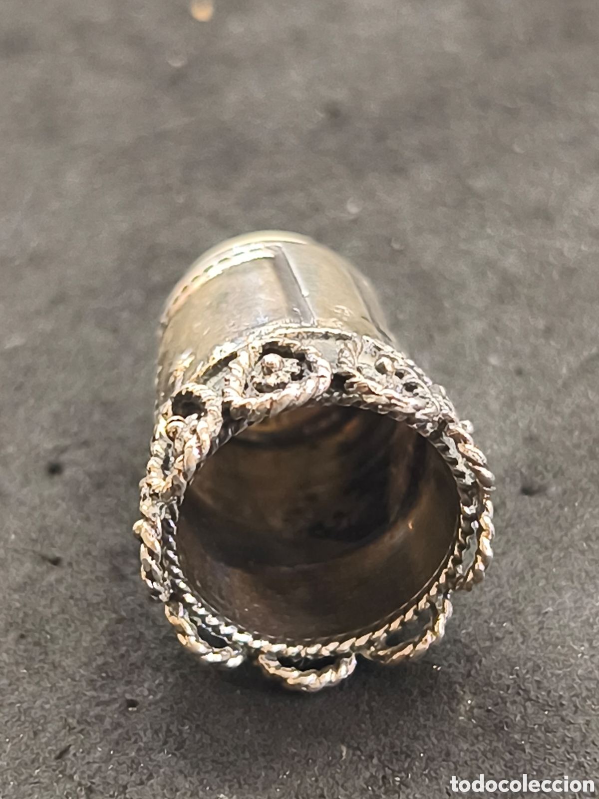 Coleccionismo de dedales: Dedal de plata con punz&oacute;n - Foto 4