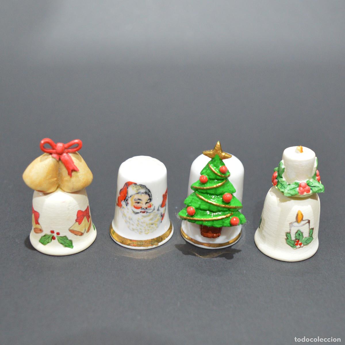 Coleccionismo de dedales: LOTE 4 DEDALES DE NAVIDAD - Foto 3