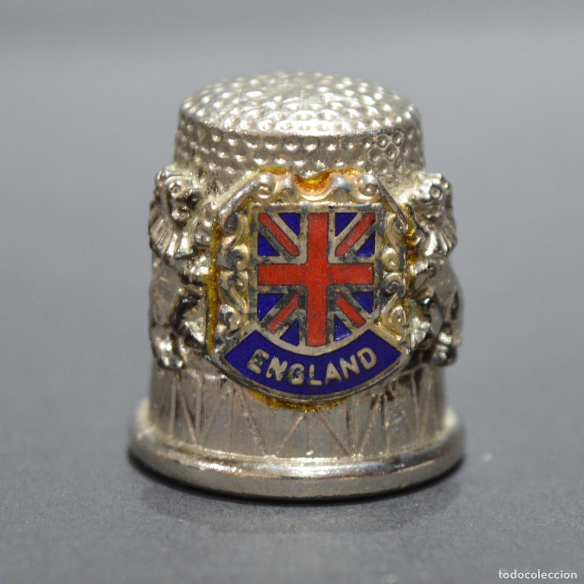 Coleccionismo de dedales: ANTIGUO DEDAL MET&Aacute;LICO INGLATERRA ENGLAND