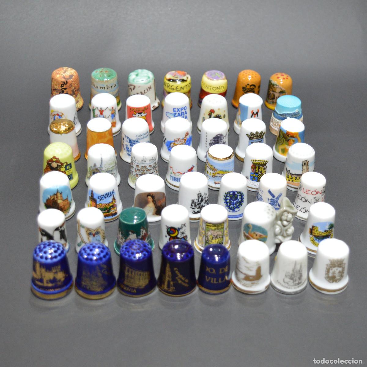 Coleccionismo de dedales: LOTE 50 DEDALES DE PORCELANA DEDALES DEL MUNDO ESPA&Ntilde;A