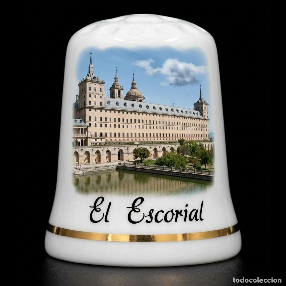 Coleccionismo de dedales: DEDAL PORCELANA - EL ESCORIAL - Foto 1