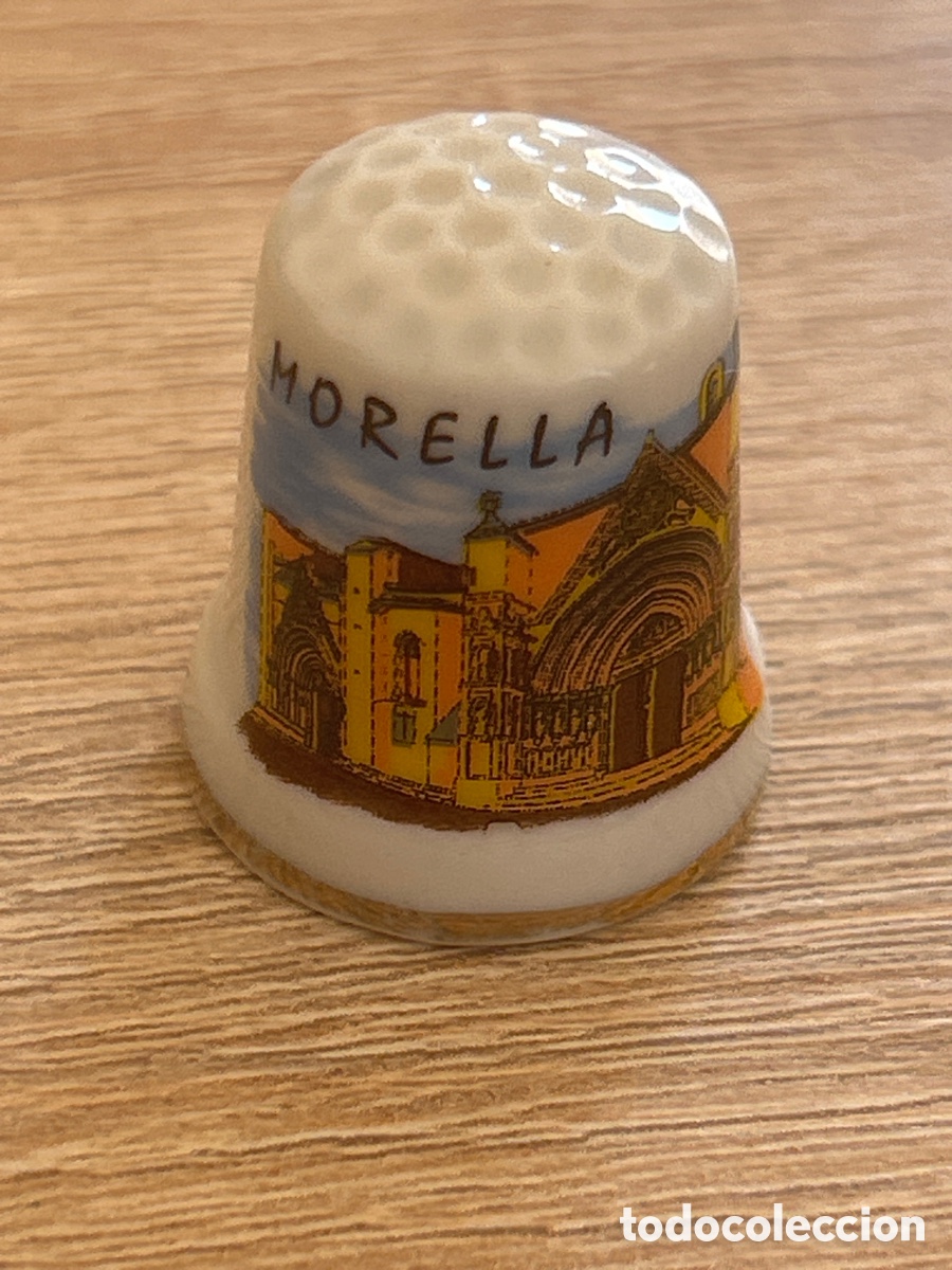 Coleccionismo de dedales: Dedal de porcelana de Morella - Foto 1