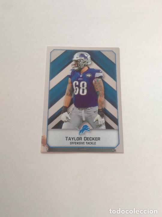 Collezionismo sportivo: 312 TAYLOR DECKER DETROIT LIONS STICKERS CROMO FOOTBALL F&Uacute;TBOL AMERICANO PANINI NFL 2017