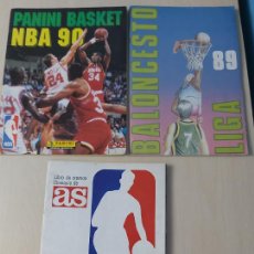 Coleccionismo deportivo: LOTE 3 ALBUM NBA - AS - PANINI Y MERCHANTE - JORDAN - INCOMPLETOS. Lote 360614370