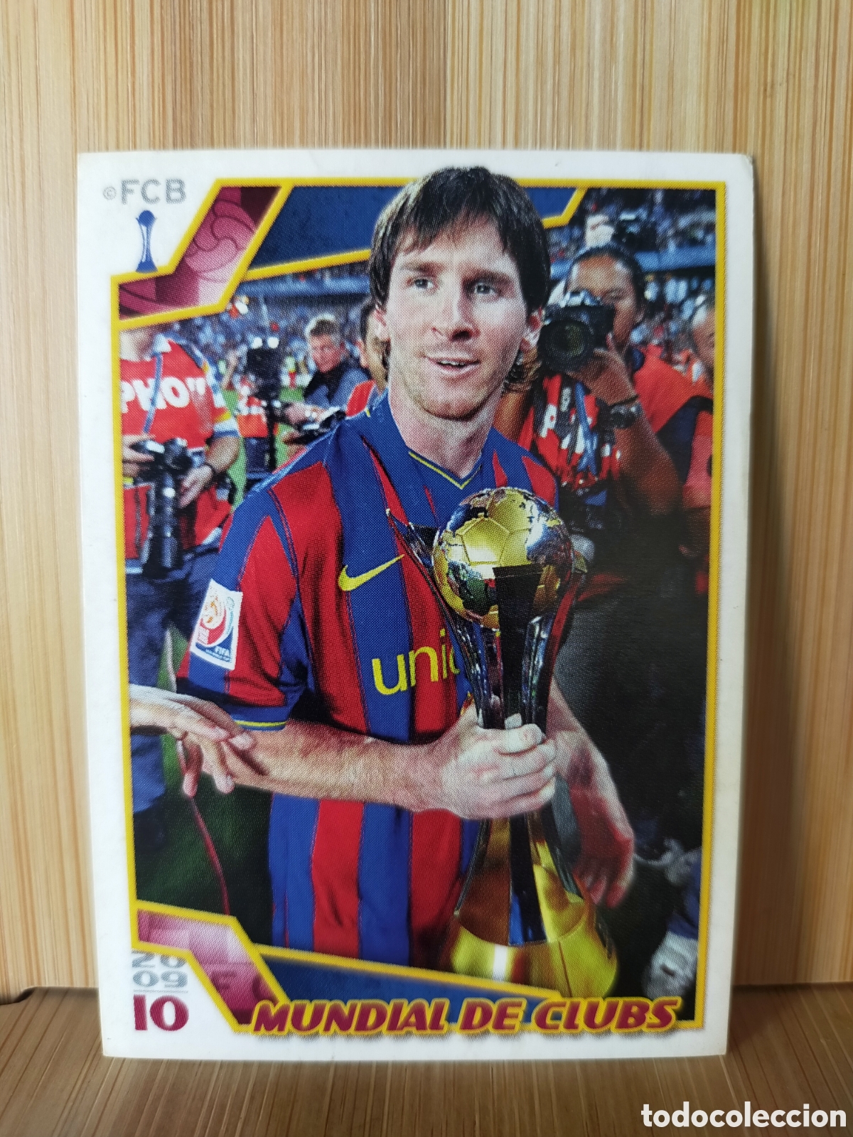 Collezionismo sportivo: 2009 2010 09 10 CROMO SIN PEGAR EL BAR&Ccedil;A DE LAS SEIS COPAS MESSI MUNDIAL DE CLUBS N 32