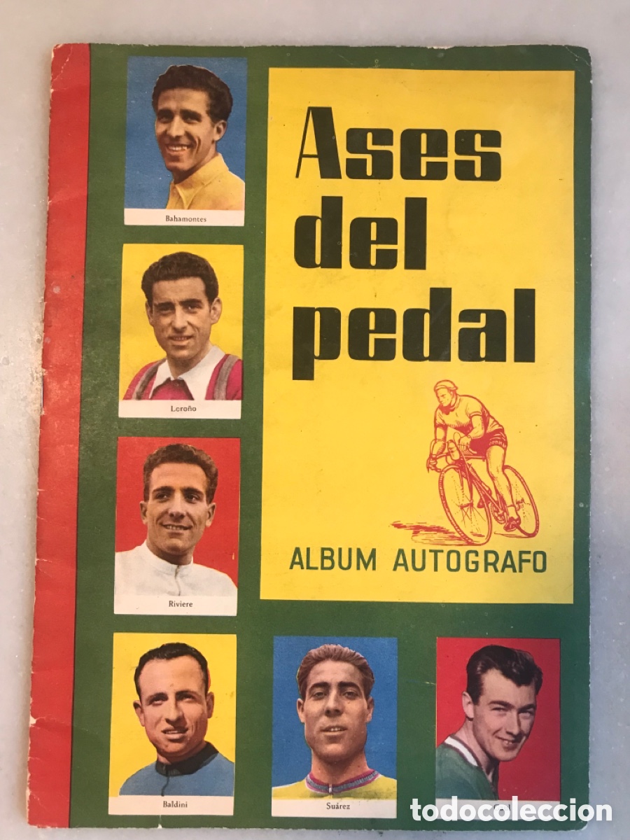 Collezionismo sportivo: &Aacute;lbum cromos incompleto Ases del pedal.&Aacute;lbum aut&oacute;grafo . A&ntilde;os 50