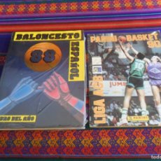 Coleccionismo deportivo: PANINI BASKET 90 INCOMPLETO FALTAN 22 CROMOS Y PRECINTADO LIBRO DEL AÑO 88 BALONCESTO ESPAÑOL.