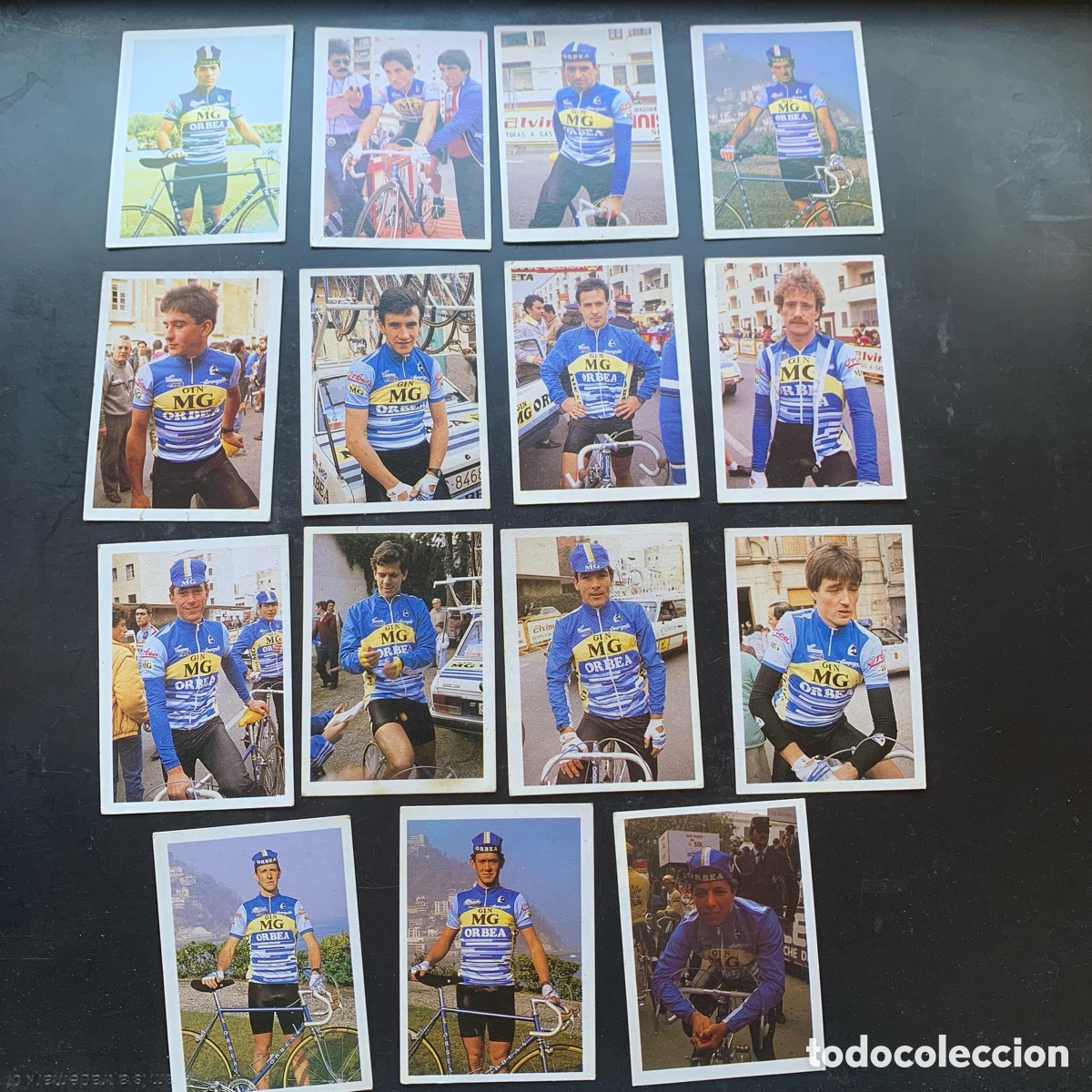 Coleccionismo deportivo: Lote cromo equipo ciclista orbea trideporte 85 fher n&ordm; 43-44-45-46-47-49-50-51-52-53-54-55-56-57-59