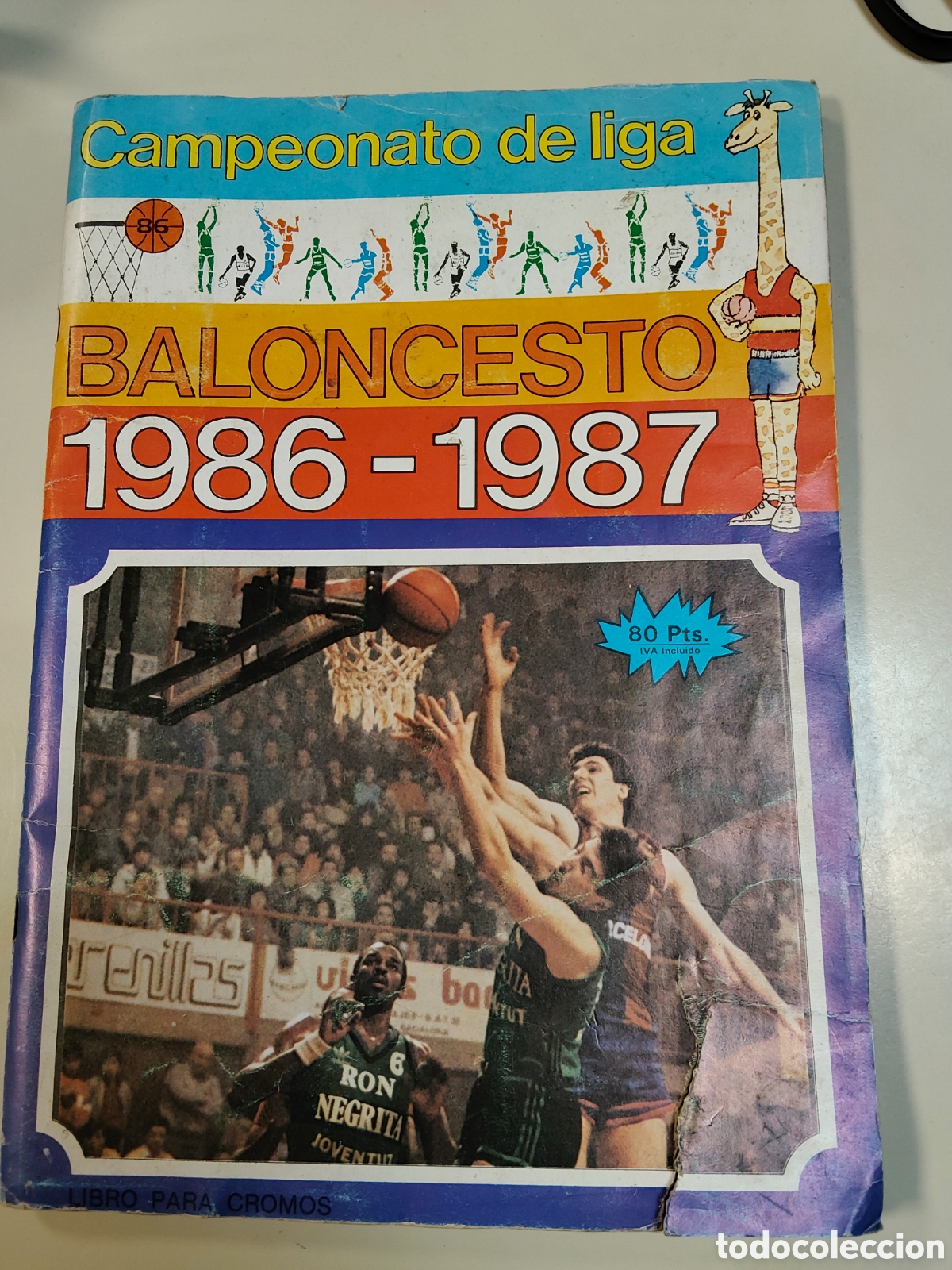 Coleccionismo deportivo: &Aacute;lbum cromos Campeonato de Liga Baloncesto 1986-87 Editorial Merchante completo con Michael Jordan