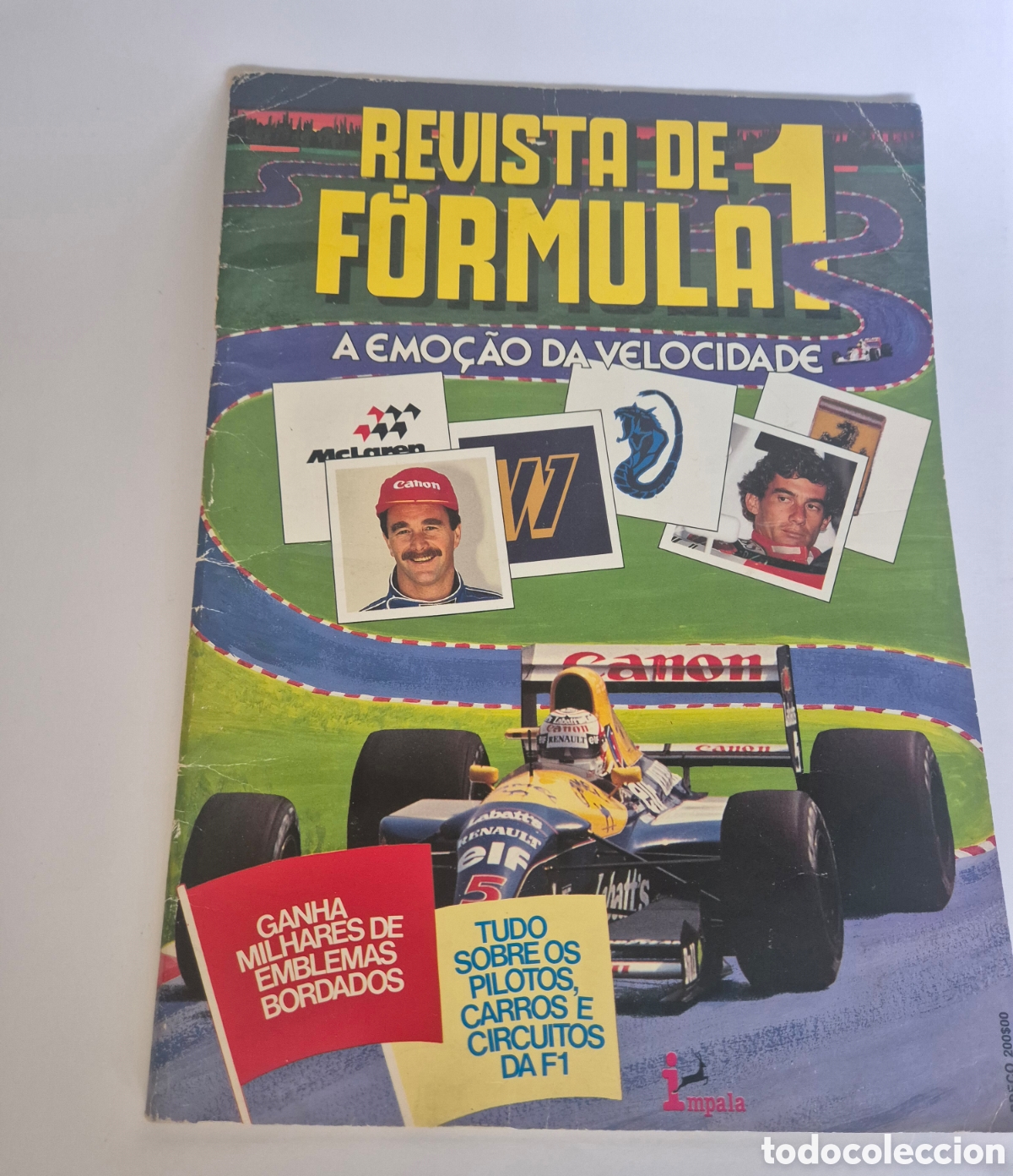 Collezionismo sportivo: &Aacute;lbum revista de cromos F&oacute;rmula 1 Impala 1992 Portugal Ayrton Senna incompleto