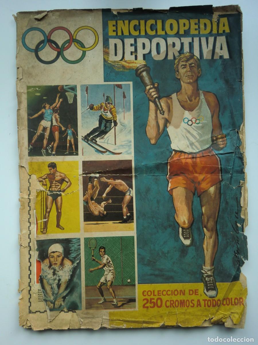 Collectionnisme sportif: Album de cromos no completo ENCICLOPEDIA DEPORTIVA (1963) de BRUGUERA. 187 cromos