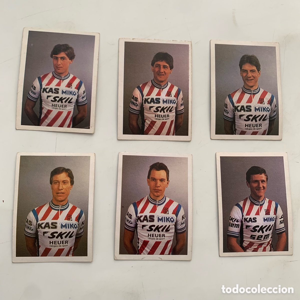 Sports collectibles: Lote cromo equipo ciclista skil kas trideporte 85 fher n&ordm; 135-136-141-144-146-147