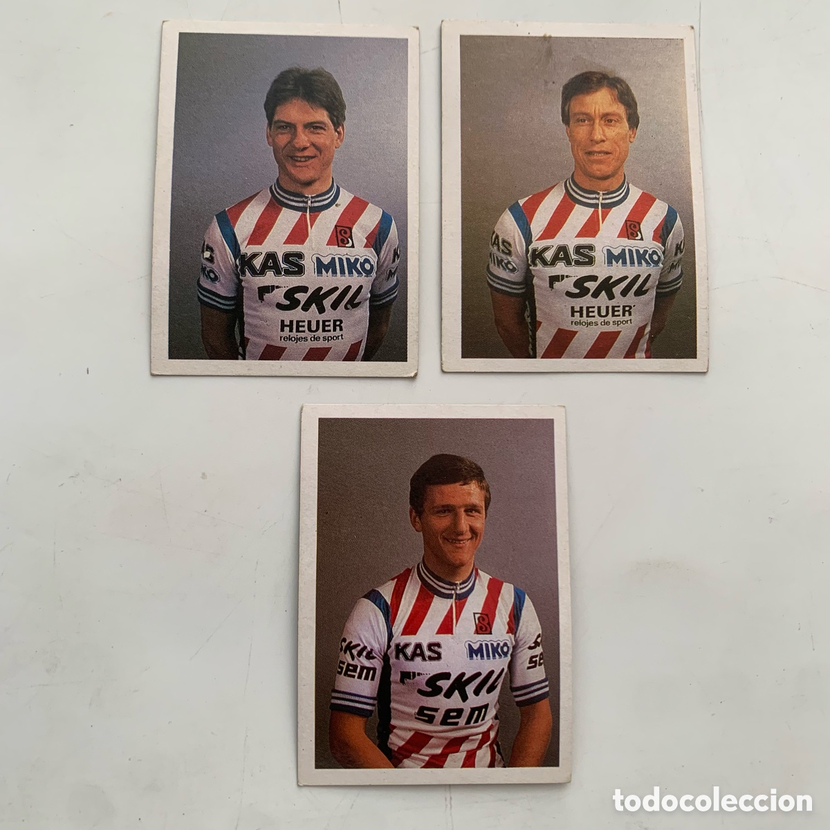 Sports collectibles: Lote cromo equipo ciclista skil kas trideporte 85 fher n&ordm; 141-144-147