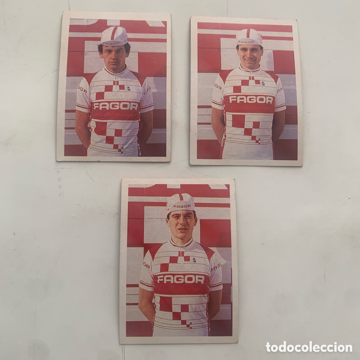 Sports collectibles: Lote cromo equipo ciclista fagor trideporte 85 fher n&ordm; 115-118-120