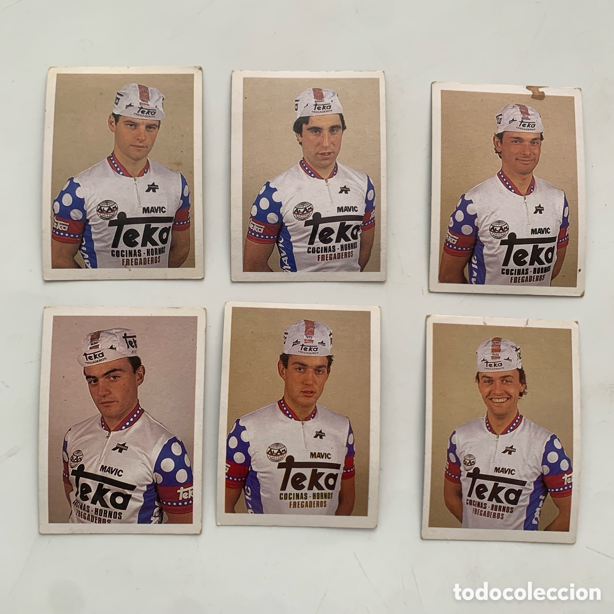 Sports collectibles: Lote cromo equipo ciclista teka trideporte 85 fher n&ordm; 74-77-80-81-84-93