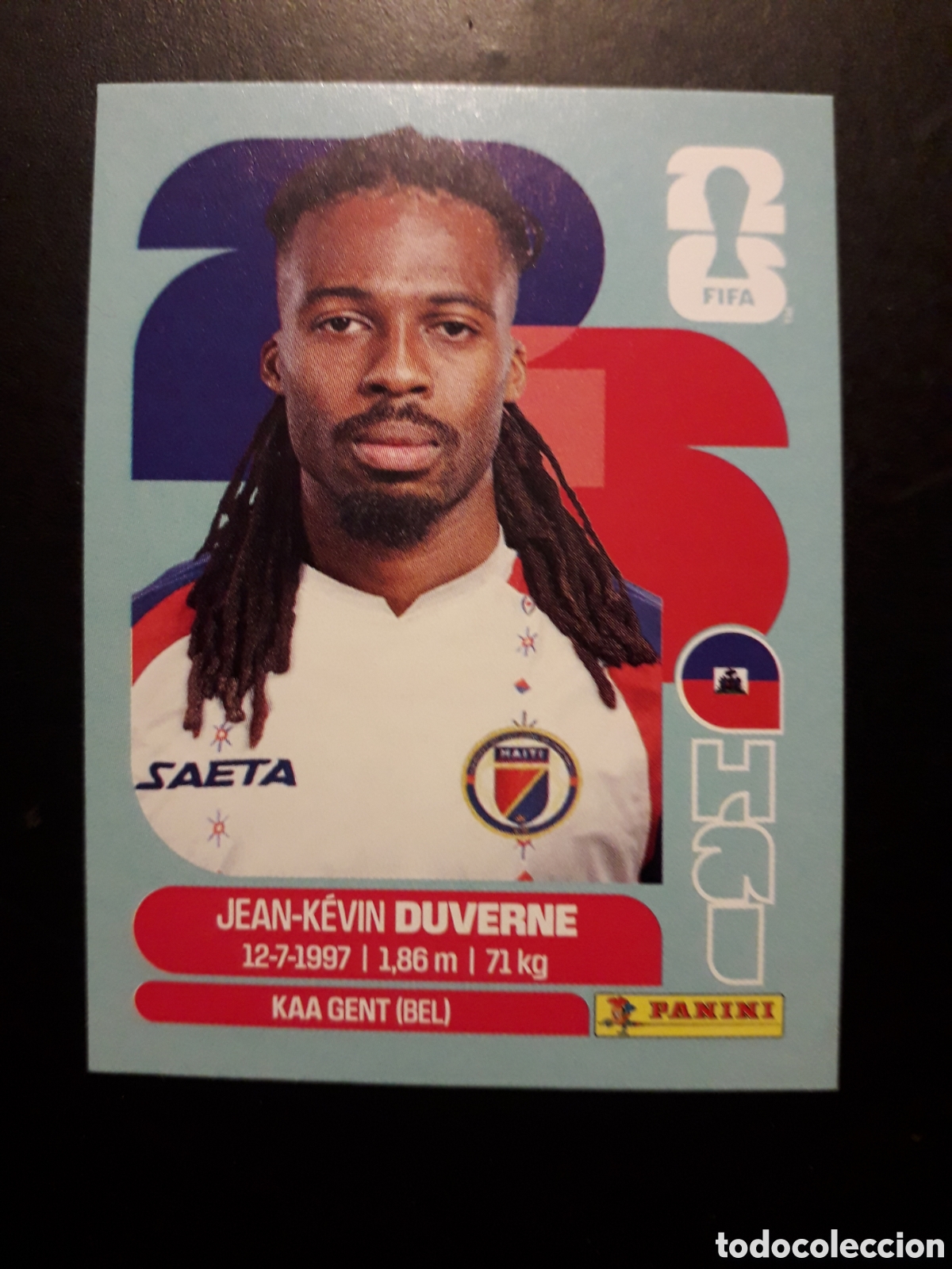 Coleccionismo deportivo: DUVERNE HAIT&Iacute; HAI 5 MUNDIAL F&Uacute;TBOL 2026 FIFA WORLD CUP PANINI SIN PEGAR PEDIDO M&Iacute;NIMO 3&euro;