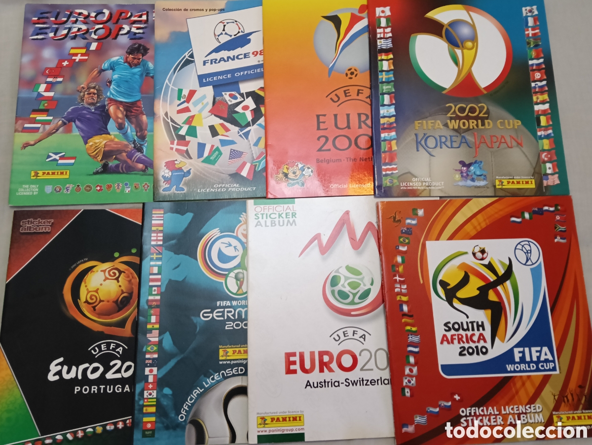Coleccionismo deportivo: 8 &Aacute;lbumes Panini desde 1996 a 2010