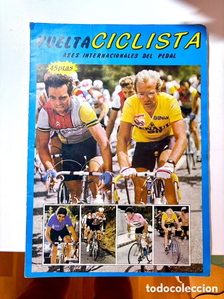 Coleccionismo deportivo: &Aacute;lbum Vuelta Ciclista 1984 J. Merchante - Edici&oacute;n Dif&iacute;cil - Interior Plancha. Rookie indurain .