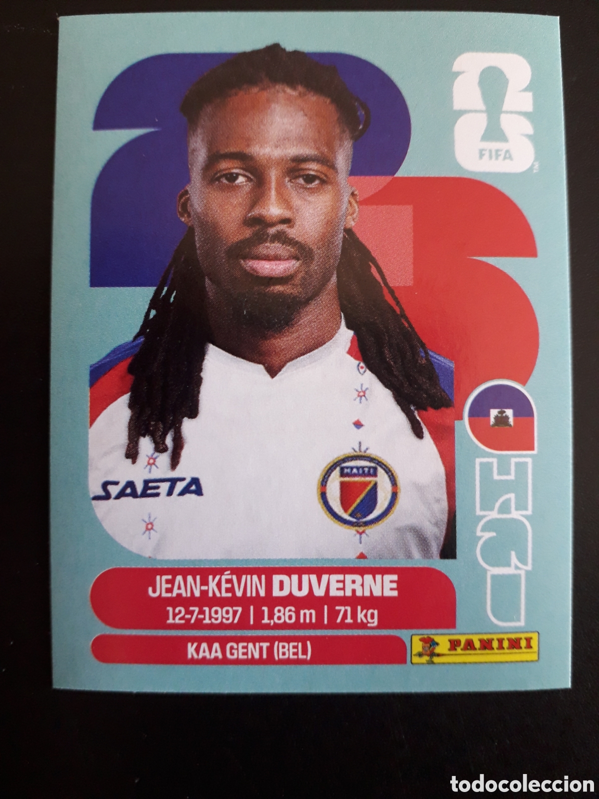 Coleccionismo deportivo: DUVERNE HAIT&Iacute; HAI 5 MUNDIAL F&Uacute;TBOL 2026 FIFA WORLD CUP PANINI SIN PEGAR PEDIDO M&Iacute;NIMO 3&euro;
