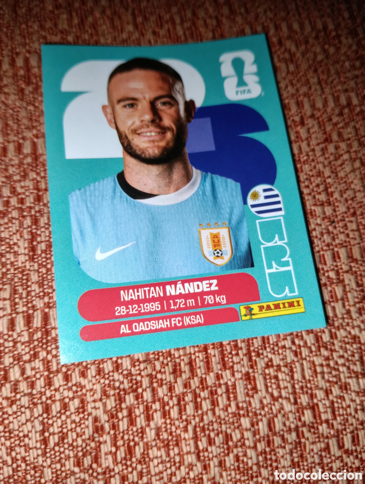 Coleccionismo deportivo: N&aacute;ndez Uruguay URU 9 Sticker Mundial 2026 FIFA World Cup / Sin pegar
