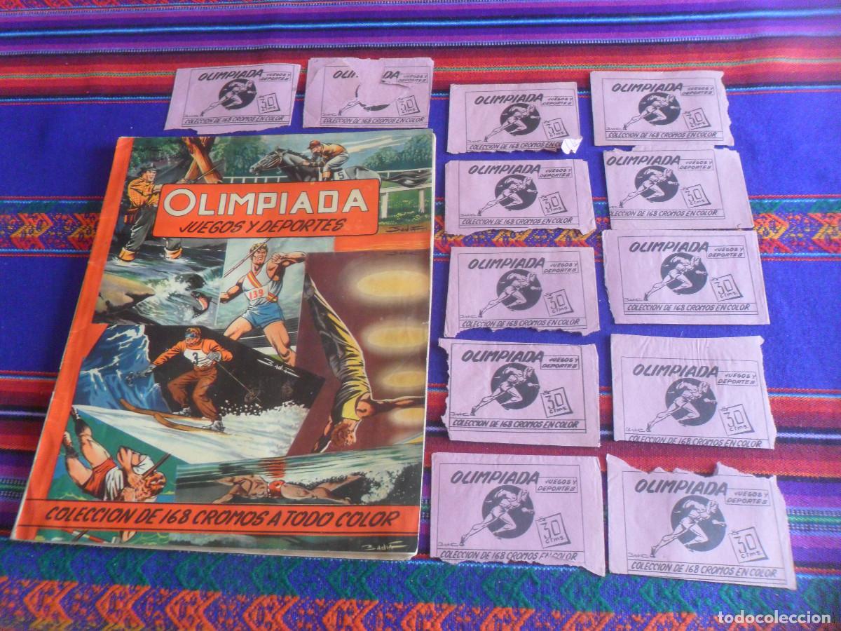 Coleccionismo deportivo: OLIMPIADA JUEGOS Y DEPORTES INCOMPLETO FALTAN 86 DE 168 CROMOS. RUIZ ROMERO 1957. REGALO 12 SOBRES.