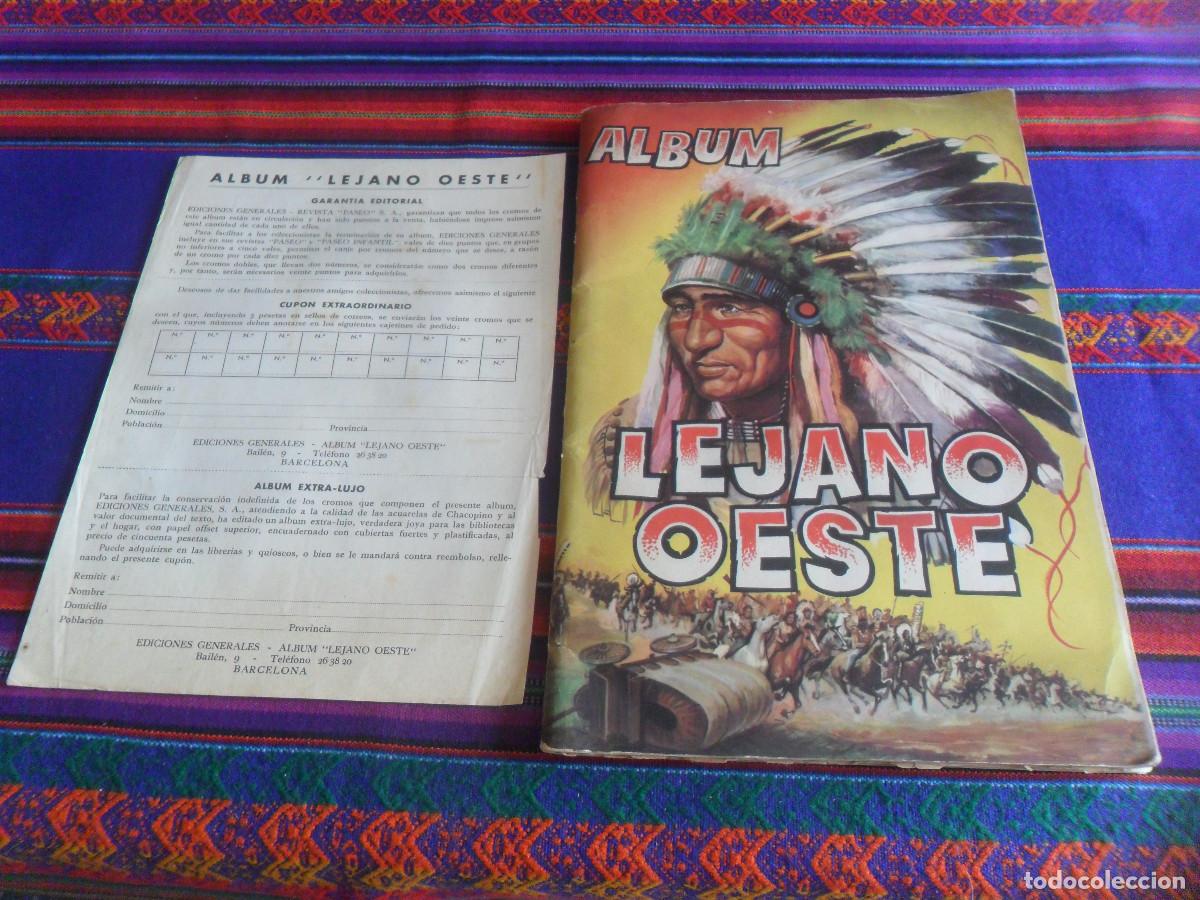 Colecionismo desportivo: ALBUM LEJANO OESTE INCOMPLETO FALTAN 101 DE 288 CROMOS CON CUP&Oacute;N. EDIGESA EDICIONES GENERALES 1956.