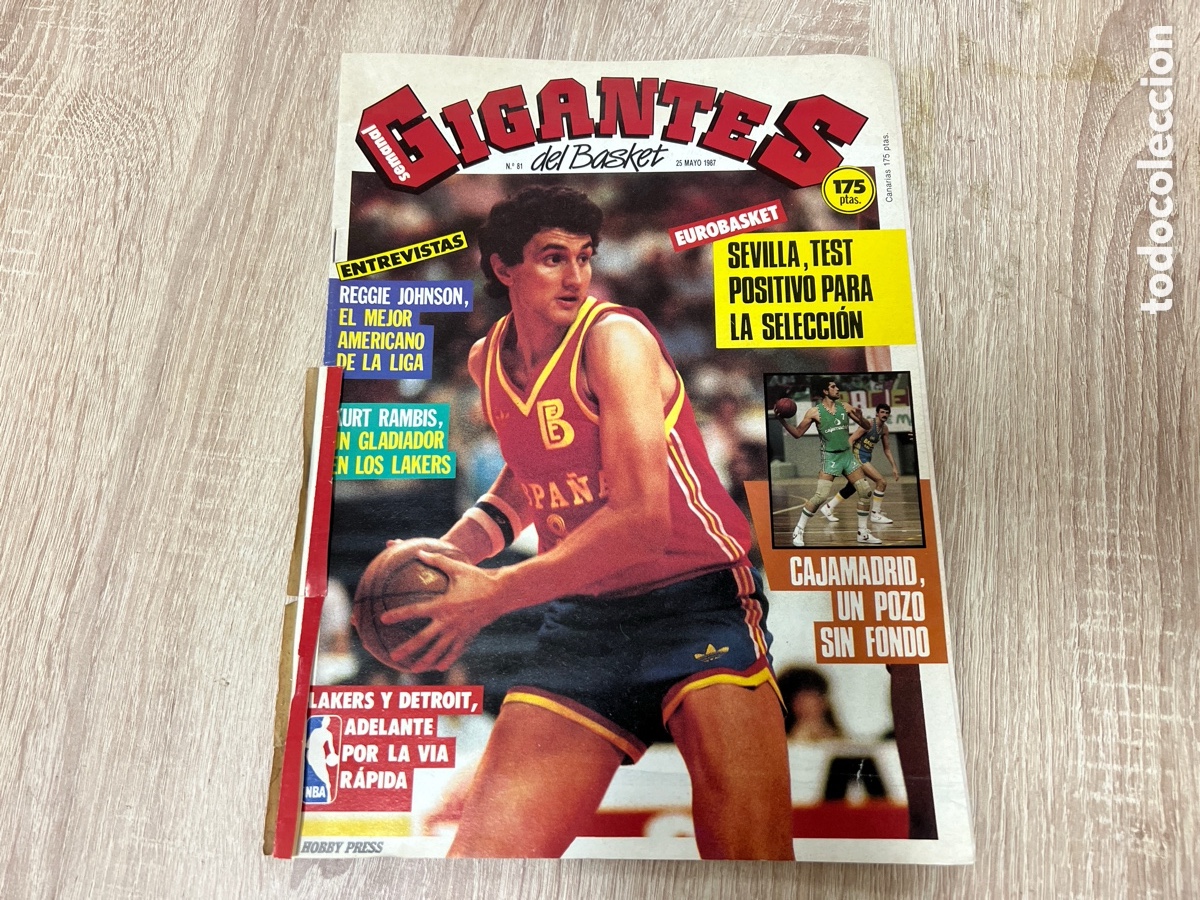 Coleccionismo deportivo: GIGANTES DEL BASKET #81 25 DE MAYO 1987 P&Oacute;STER JOE BARRY Y PEGATINAS