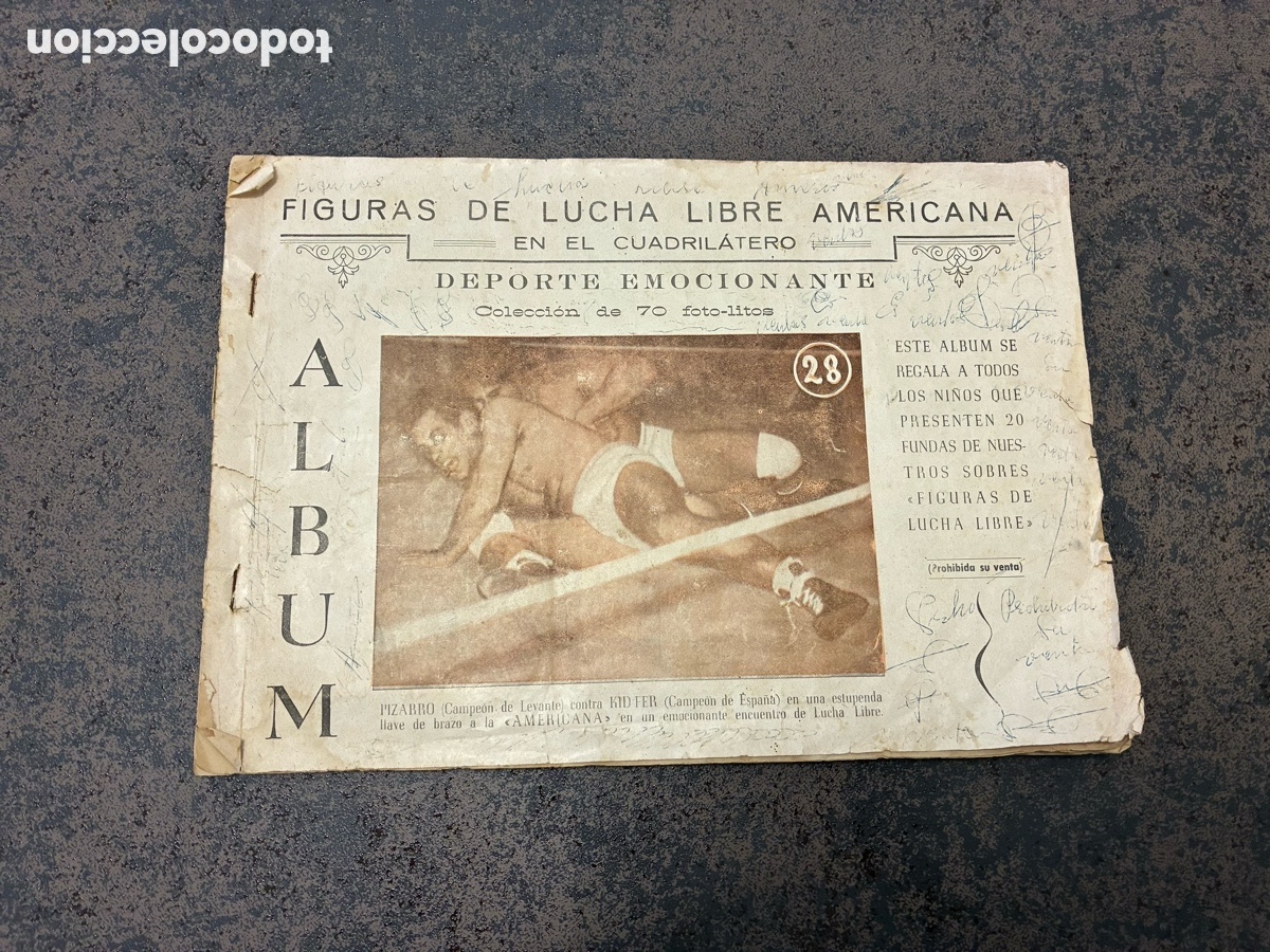 Coleccionismo deportivo: &Aacute;lbum figuras lucha libre (Completo)