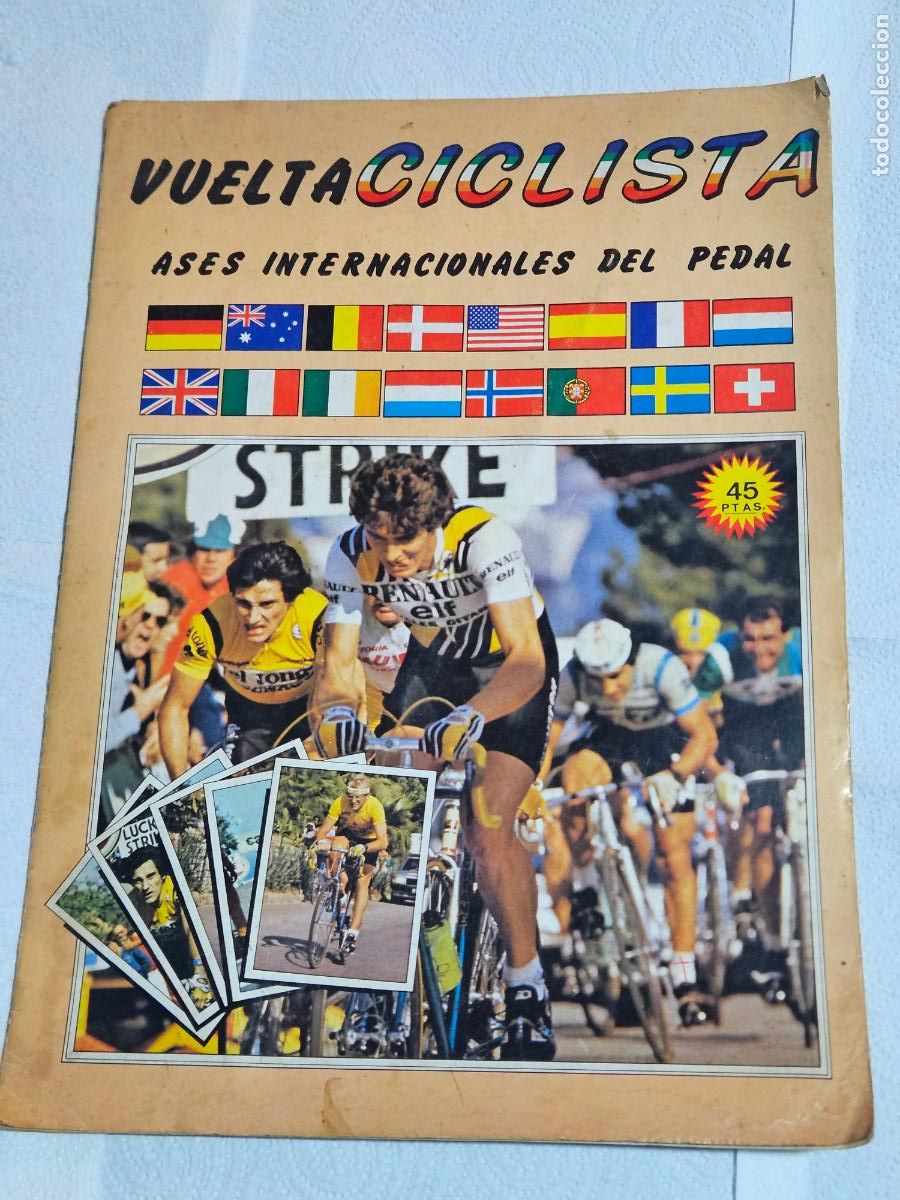 Coleccionismo deportivo: ALBUM VUELTA CICLISTA ASES INTEACIONALES DEL PEDAL 1984 CHOCOLATES HUESO POCOS CROMOS