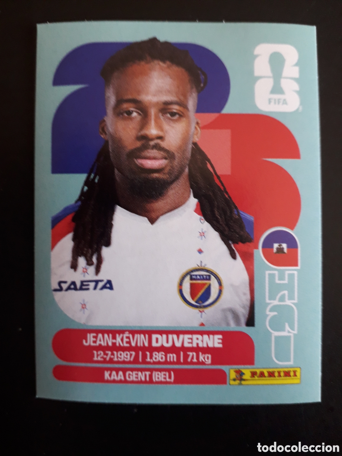 Coleccionismo deportivo: DUVERNE HAIT&Iacute; HAI 5 MUNDIAL F&Uacute;TBOL 2026 FIFA WORLD CUP PANINI SIN PEGAR PEDIDO M&Iacute;NIMO 3&euro;