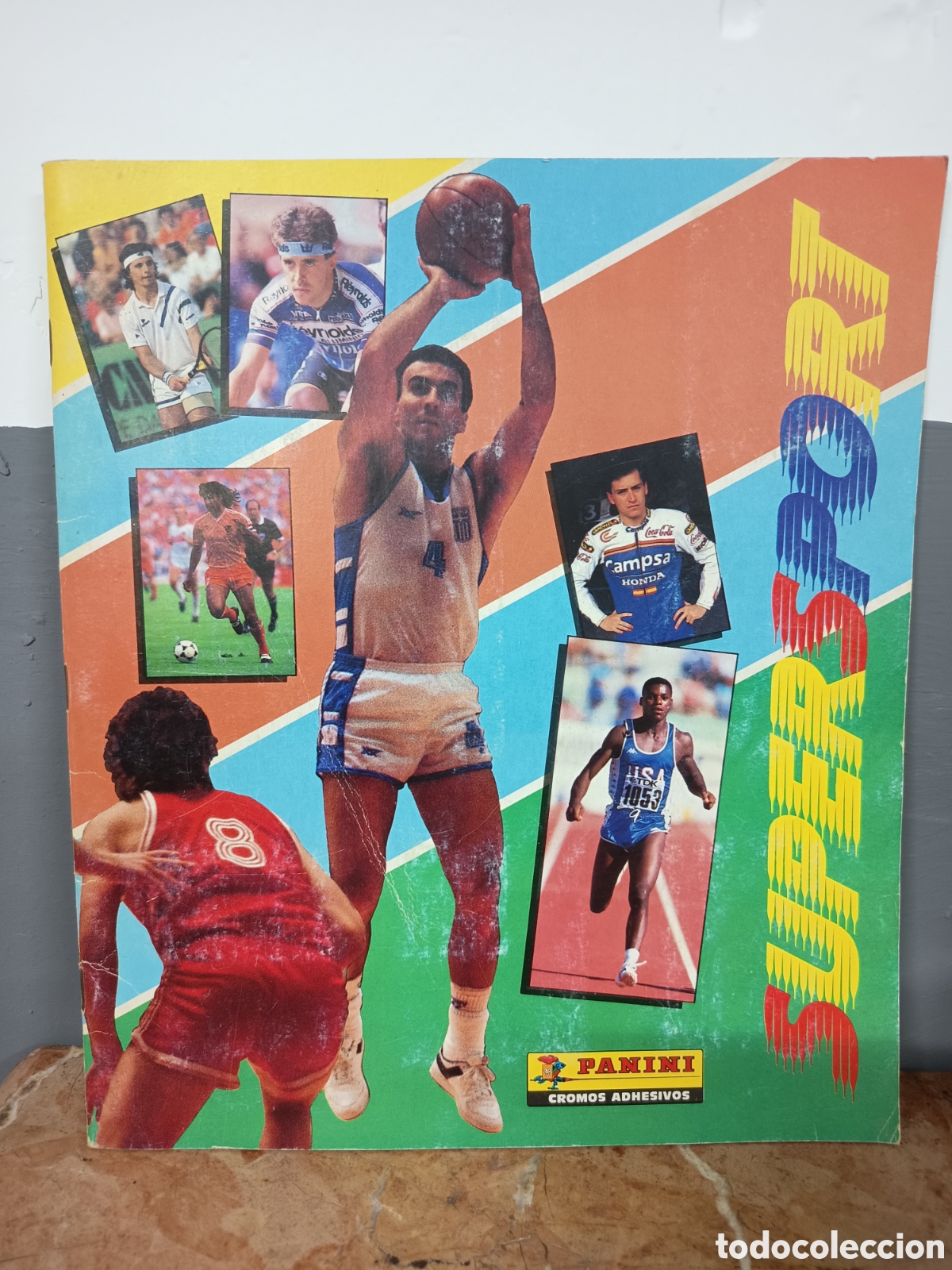 Coleccionismo deportivo: ALBUM SUPER SPORT PANINI INCLUYE MICHAEL JORDAN Y DIEGO ARMANDO MARADONA COMPLETO