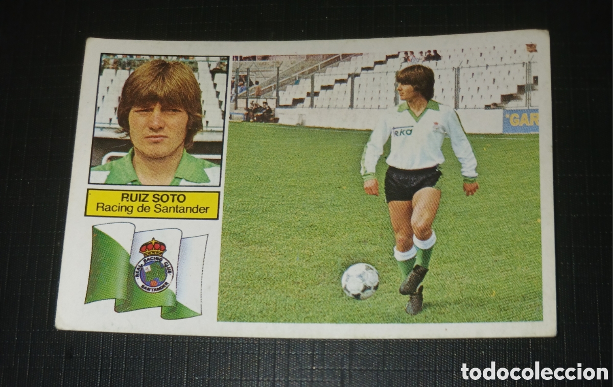 Coleccionismo deportivo: Cromo Ruiz Soto Racing de Santander Ed. Este Liga 1982 1983 82-83 Baja, sin pegar, nunca pegado