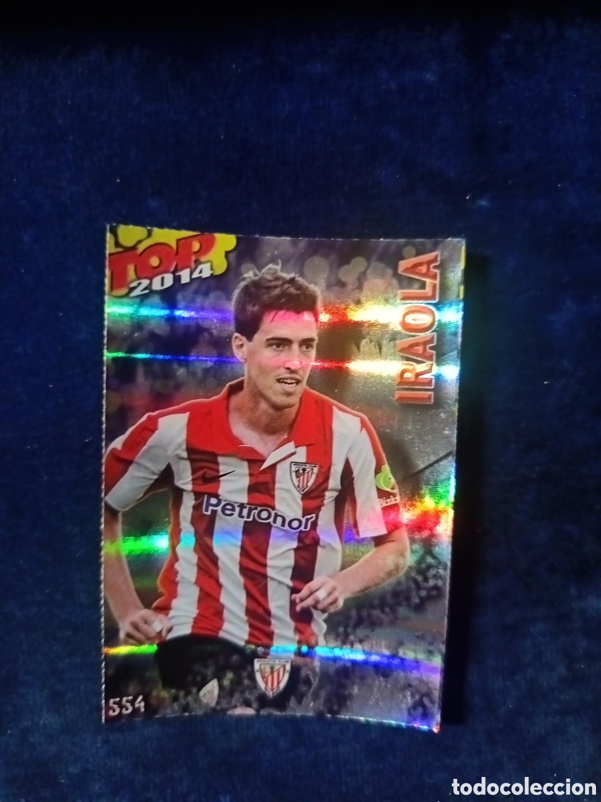 Coleccionismo deportivo: 554 Iraola TOP BRILLO AZUL RAYAS - MUNDICROMO 2013 2014 13-14