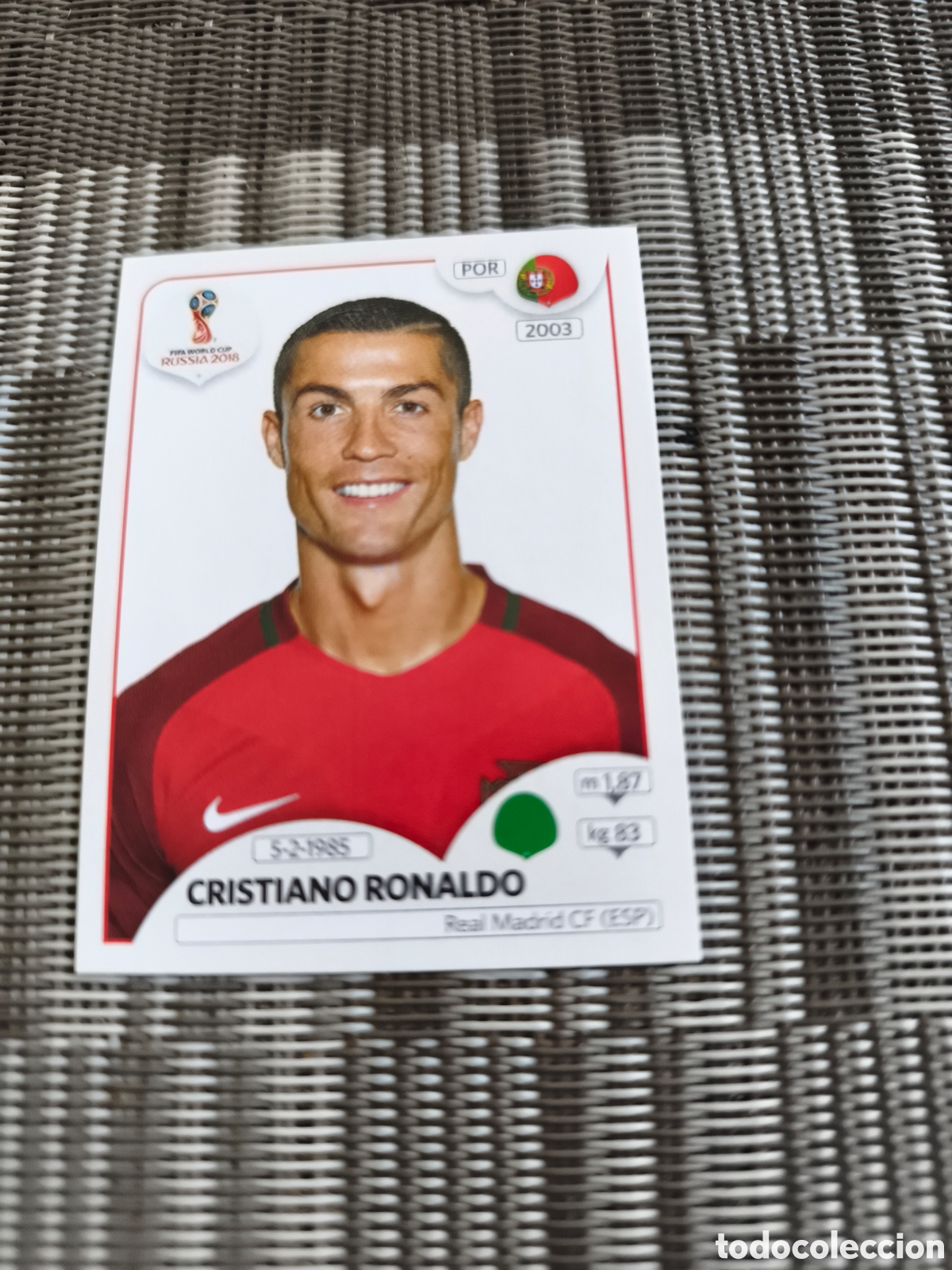Coleccionismo deportivo: CRISTIANO RONALDO CROMO B&Aacute;SICO DE LA COLECCI&Oacute;N FIFA WORLD CUP RUSSIA,2018