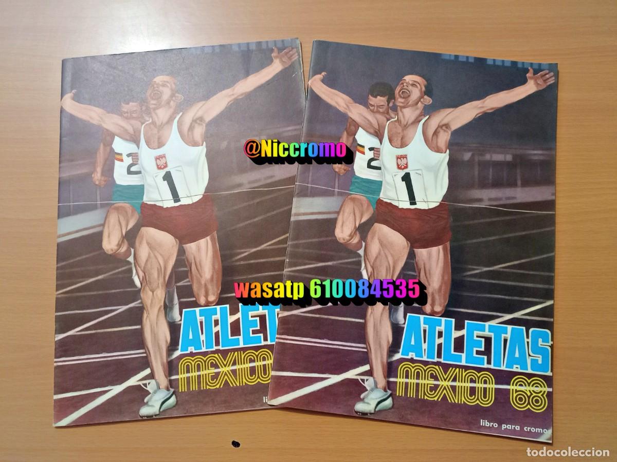 Coleccionismo deportivo: 2 albumes vacios plancha de atletas en mexico 68 ediciones fher muy buen estado niccromo