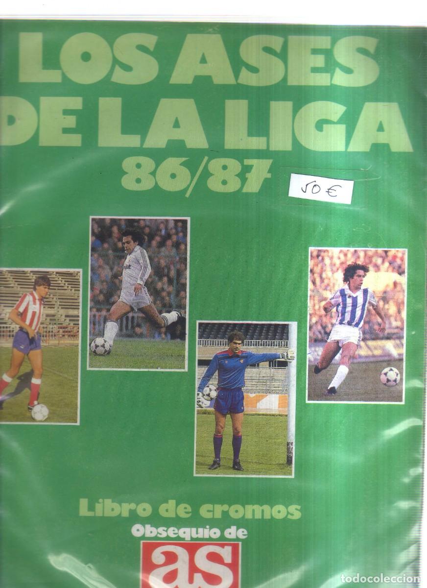 Coleccionismo deportivo: LOS ASES DE LA LIGA 86-87 AS LIBRO DE CROMOS
