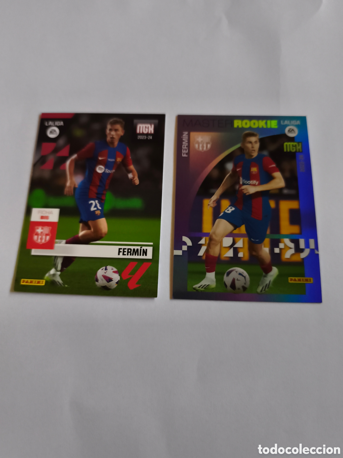 Coleccionismo deportivo: DOS CROMOS DE FERM&Iacute;N ROOKY DE MEGACRACK 106 BIS COLOCA Y511 TEMPORADA 23 / 24