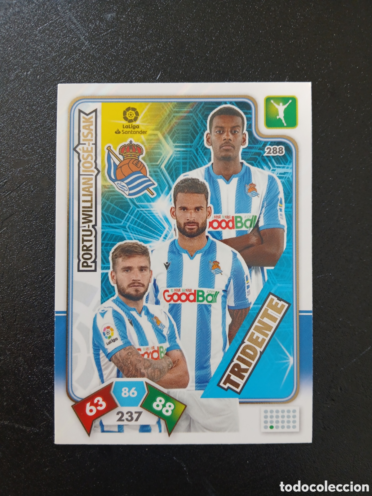 Coleccionismo deportivo: 2019 2020 19 20 CROMO CARTA ADRENALYN TRIDENTE REAL SOCIEDAD PORTU WILLIAN JOSE ISAK 288