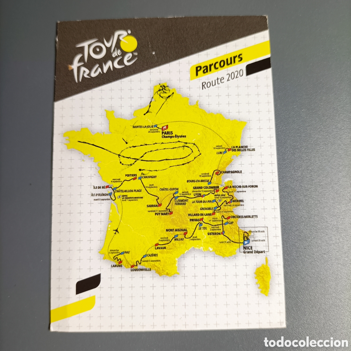 Coleccionismo deportivo: PANINI. TOUR DE FRANCE 2020 - №T44 PARCOURS ROUTE 2020