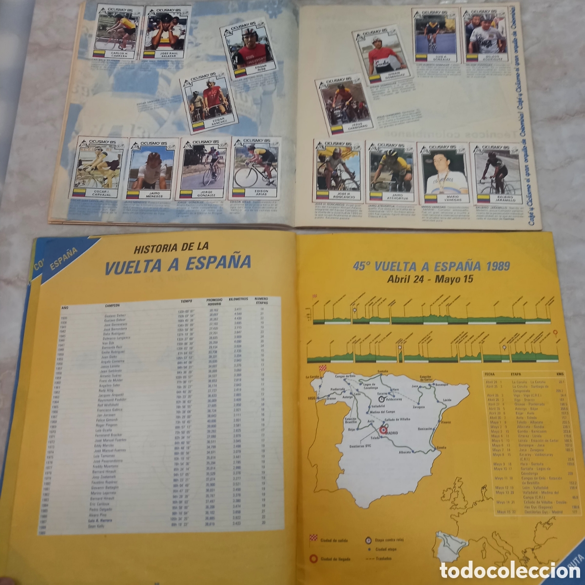 Collectionnisme sportif: DOS Album LLENO CROMOS Ciclismo lleno antiguo DIFICIL NO COMUN