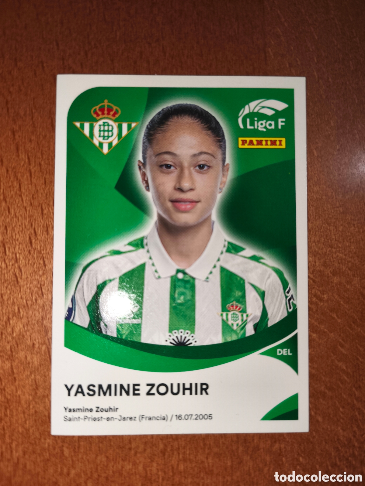 Coleccionismo deportivo: Yasmine Zouhir n&deg;79A liga femenina f 24/25 Real Betis F&eacute;minas